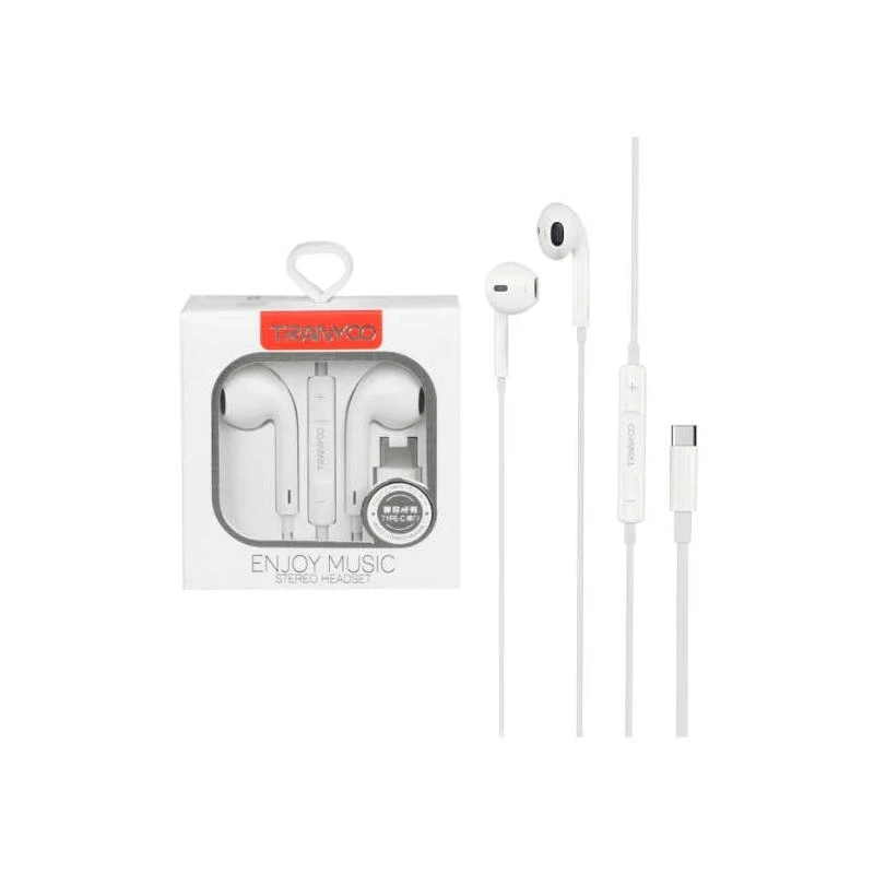 AURICULAR TYPE-C 1.2M BLANCO