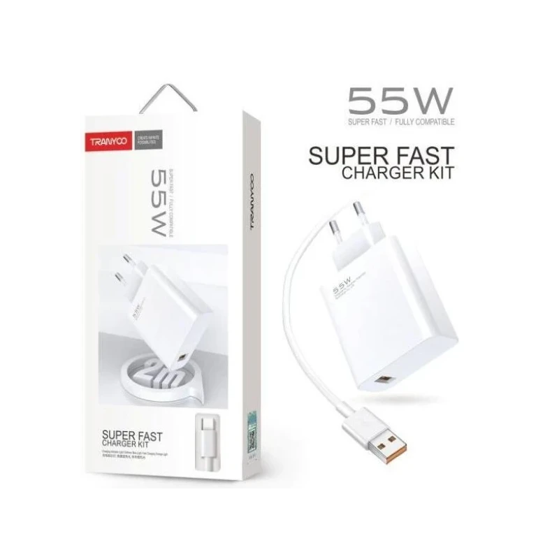 KIT CARGADOR+CABLE 55W 1XUSB-C QC4.0 USB-C 2 METROS