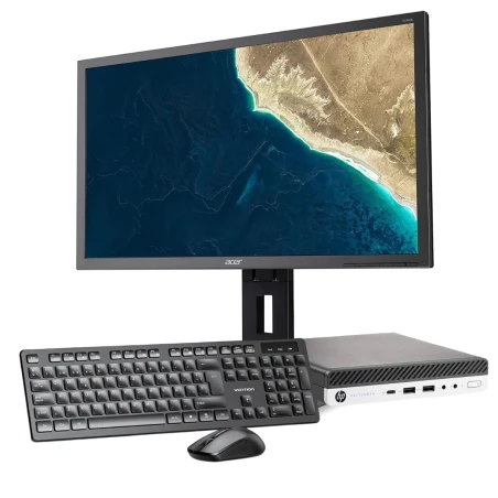 Combo 1 HP Elite 800 G4 i3 SSD 128GB/8GB RAM WIN11 Pro + Monitor LED Acer 24" + Ratón y teclado