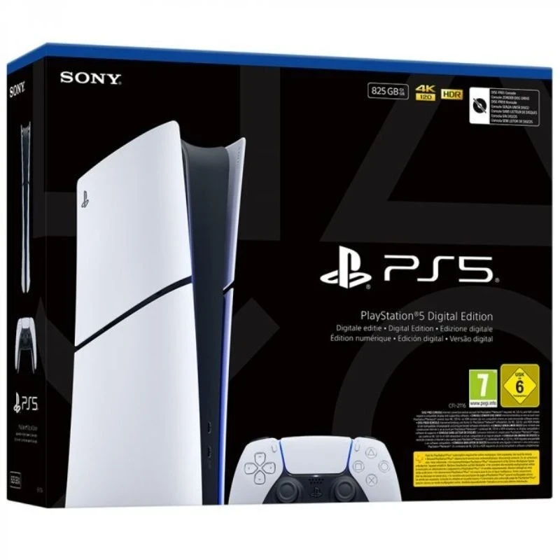 DIGITALConsola Sony Playstation 5 - PS5 Slim Digital 825GB/ Incluye Mando Dual Sense/ Chassis E