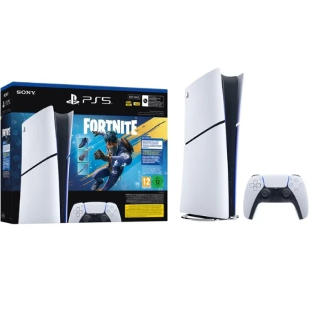 Consola Sony Playstation 5 - PS5 Slim Digital 825GB/ Incluye Mando Dual Sense y Blunde Fortnite Flowering Chaos/ Chassis E